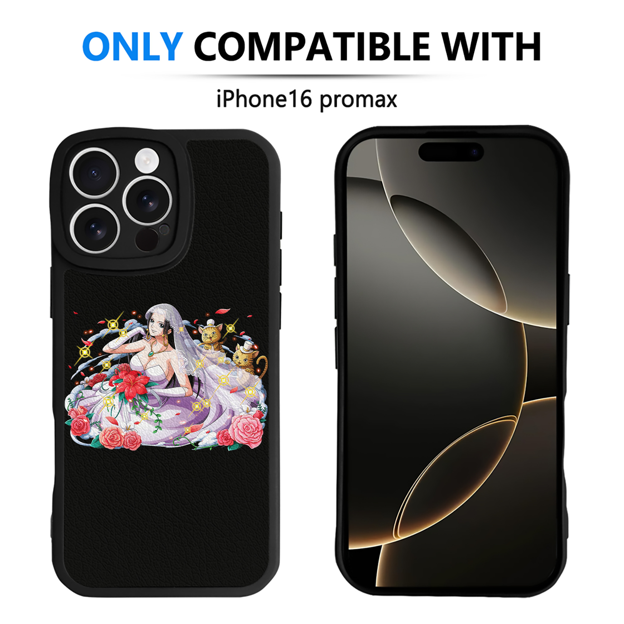 （画像用） ワンピース ボア・ハンコック ONE PIECE Boa·Hancock 【iPhone 16シリーズ対応】シリコンスマホケース（レザー調） 材質：シリコン